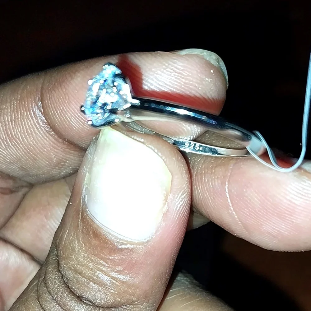 925 sterling silver Diamond wedding ring.